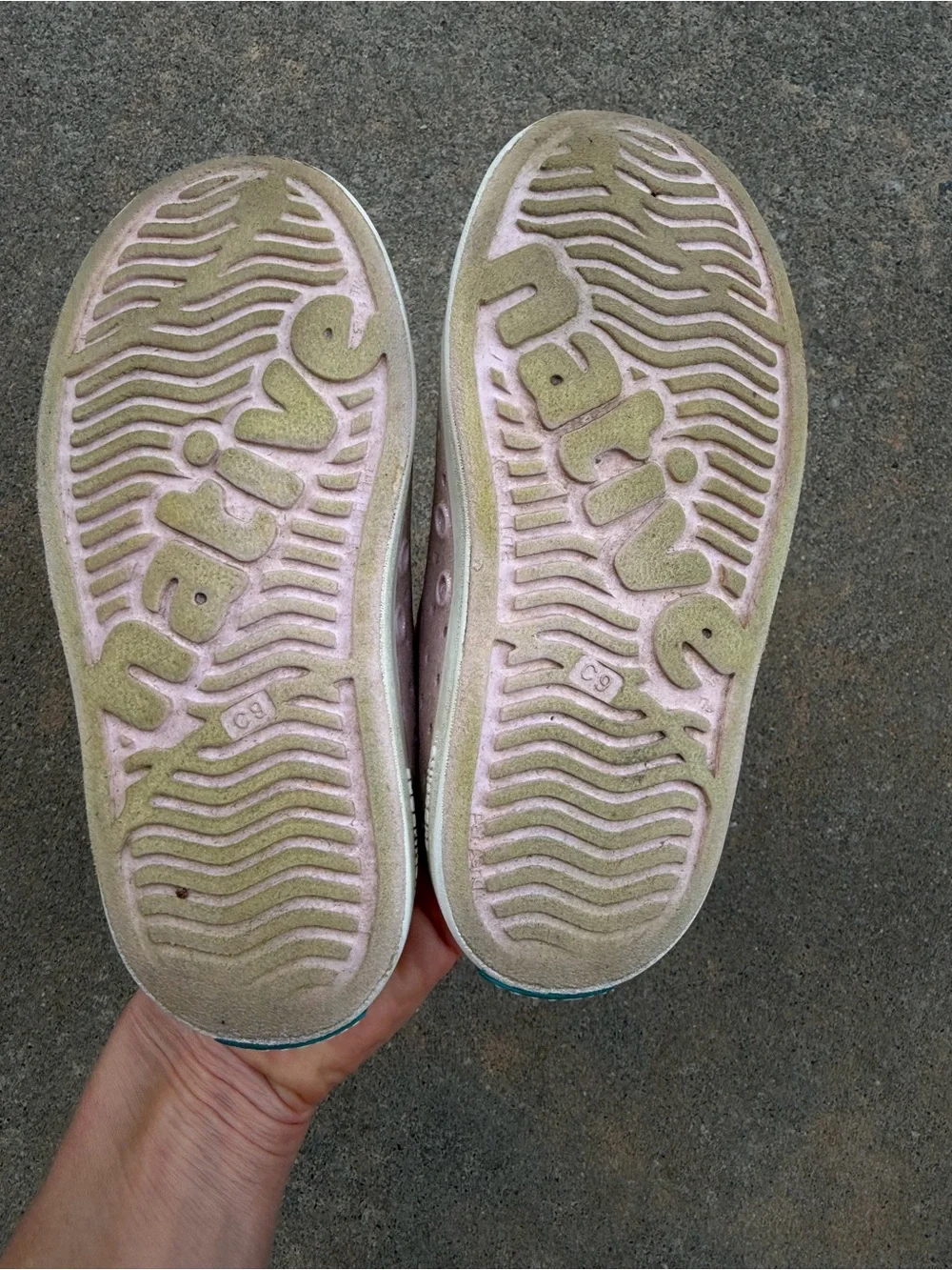 Native Shoes Pink Slip-On Kids Water Shoes with White Toe Cap